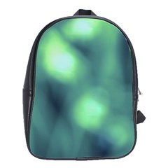 Green Vibrant Abstract School Bag (large) by DimitriosArt