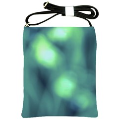 Green Vibrant Abstract Shoulder Sling Bag by DimitriosArt