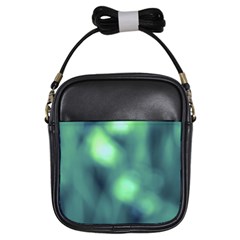 Green Vibrant Abstract Girls Sling Bag by DimitriosArt