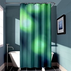 Green Vibrant Abstract Shower Curtain 36  X 72  (stall)  by DimitriosArt