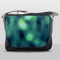 Green Vibrant Abstract Messenger Bag by DimitriosArt