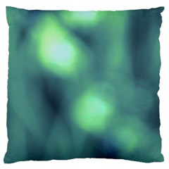 Green Vibrant Abstract Large Cushion Case (two Sides) by DimitriosArt