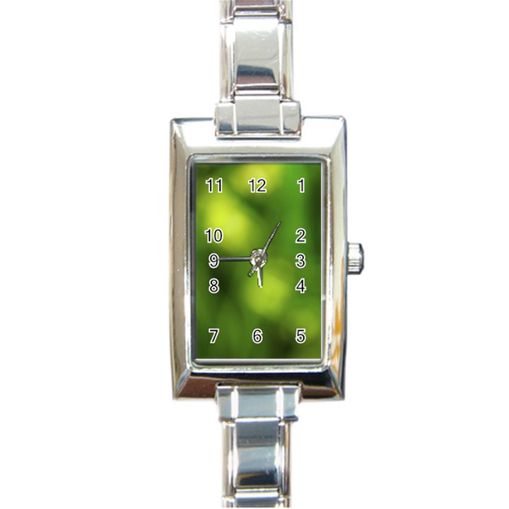 Green Vibrant Abstract No3 Rectangle Italian Charm Watch