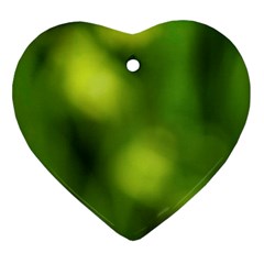 Green Vibrant Abstract No3 Ornament (heart) by DimitriosArt