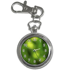 Green Vibrant Abstract No3 Key Chain Watches by DimitriosArt