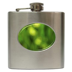 Green Vibrant Abstract No3 Hip Flask (6 Oz) by DimitriosArt