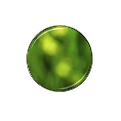 Green Vibrant Abstract No3 Hat Clip Ball Marker by DimitriosArt