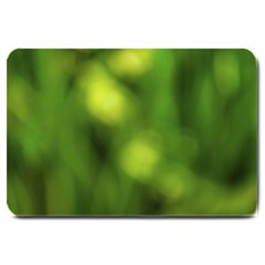 Green Vibrant Abstract No3 Large Doormat  by DimitriosArt