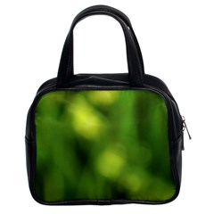 Green Vibrant Abstract No3 Classic Handbag (two Sides) by DimitriosArt