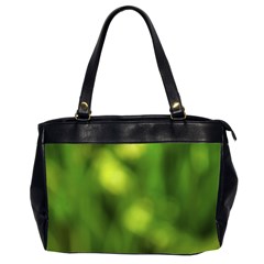 Green Vibrant Abstract No3 Oversize Office Handbag (2 Sides) by DimitriosArt