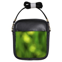 Green Vibrant Abstract No3 Girls Sling Bag by DimitriosArt