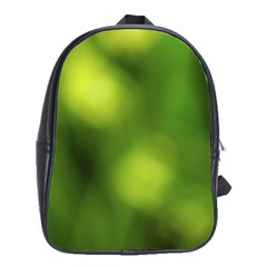 Green Vibrant Abstract No3 School Bag (xl) by DimitriosArt