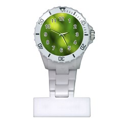 Green Vibrant Abstract No3 Plastic Nurses Watch by DimitriosArt