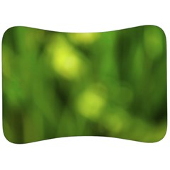 Green Vibrant Abstract No3 Velour Seat Head Rest Cushion by DimitriosArt