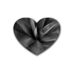 Black Agave Heart In Motion Rubber Coaster (heart) by DimitriosArt