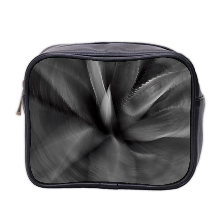 Black Agave Heart In Motion Mini Toiletries Bag (Two Sides)