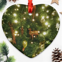 Christmas Tree Decoration Photo Ornament (heart) by dflcprintsclothing