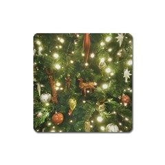 Christmas Tree Decoration Photo Square Magnet by dflcprintsclothing