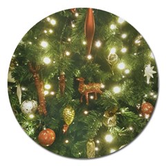 Christmas Tree Decoration Photo Magnet 5  (round) by dflcprintsclothing