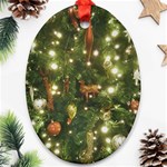 Christmas Tree Decoration Photo Oval Ornament (Two Sides) Front