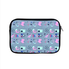 50s Diner Print Blue Apple Macbook Pro 15  Zipper Case by NerdySparkleGoth