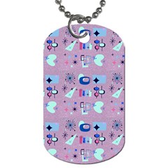 50s Diner Print Pink Dog Tag (one Side) by NerdySparkleGoth