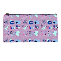 50s Diner Print Pink Pencil Case by NerdySparkleGoth