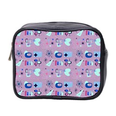 50s Diner Print Pink Mini Toiletries Bag (two Sides) by NerdySparkleGoth