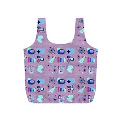 50s Diner Print Pink Full Print Recycle Bag (s) by NerdySparkleGoth