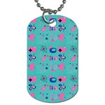 50s Diner Print Mint Green Dog Tag (One Side) Front