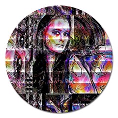 Hungry Eyes Ii Magnet 5  (round) by MRNStudios