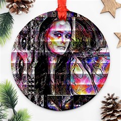 Hungry Eyes Ii Round Ornament (two Sides) by MRNStudios