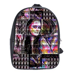 Hungry Eyes Ii School Bag (large) by MRNStudios