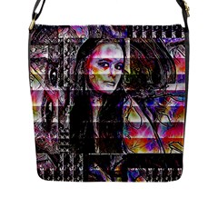 Hungry Eyes Ii Flap Closure Messenger Bag (l) by MRNStudios