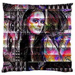 Hungry Eyes Ii Large Flano Cushion Case (two Sides) by MRNStudios