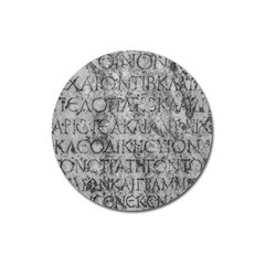 Ancient Greek Typography Photo Magnet 3  (round) by dflcprintsclothing