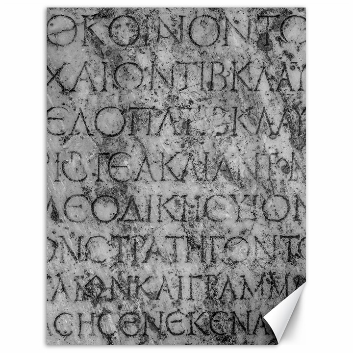 Ancient Greek Typography Photo Canvas 18  x 24 