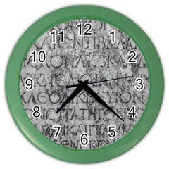 Ancient Greek Typography Photo Color Wall Clock