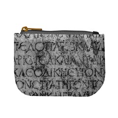 Ancient Greek Typography Photo Mini Coin Purse by dflcprintsclothing