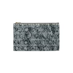 Ancient Greek Typography Photo Cosmetic Bag (small) by dflcprintsclothing