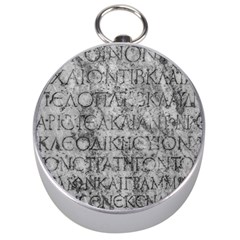 Ancient Greek Typography Photo Silver Compasses by dflcprintsclothing