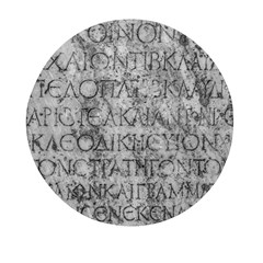 Ancient Greek Typography Photo Mini Round Pill Box by dflcprintsclothing