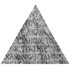 Ancient Greek Typography Photo Wooden Puzzle Triangle by dflcprintsclothing