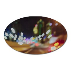 City Lights Series No4 Oval Magnet by DimitriosArt