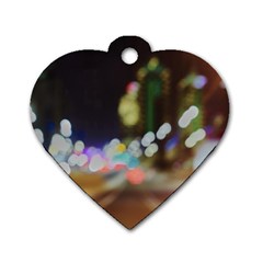 City Lights Series No4 Dog Tag Heart (one Side) by DimitriosArt