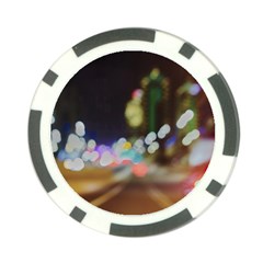 City Lights Series No4 Poker Chip Card Guard by DimitriosArt