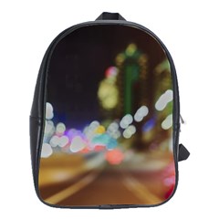 City Lights Series No4 School Bag (large) by DimitriosArt