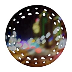 City Lights Series No4 Ornament (round Filigree) by DimitriosArt