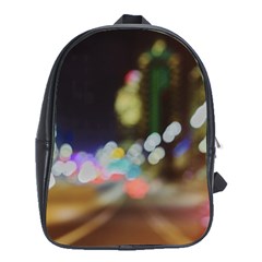 City Lights Series No4 School Bag (xl) by DimitriosArt