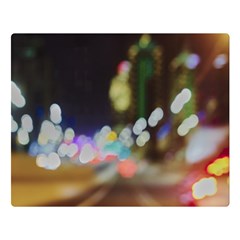 City Lights Series No4 Double Sided Flano Blanket (large)  by DimitriosArt